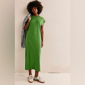 Free People All Day Long Midi T-Shirt Dress